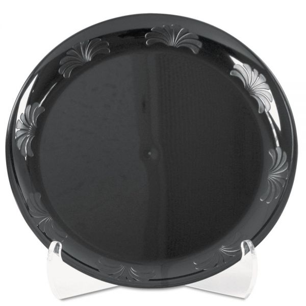WNADWP9180BK WNA Designerware Plastic Plates, 9 Inches, Black, Round, 10/Pack