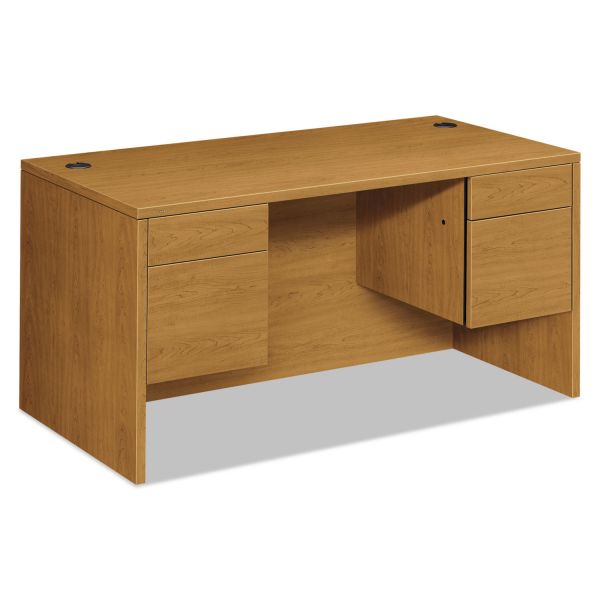 HON10573CC HON 10500 Series 3/4-Height Double Pedestal Desk, 60w x 30d x 29-1/2h, Harvest