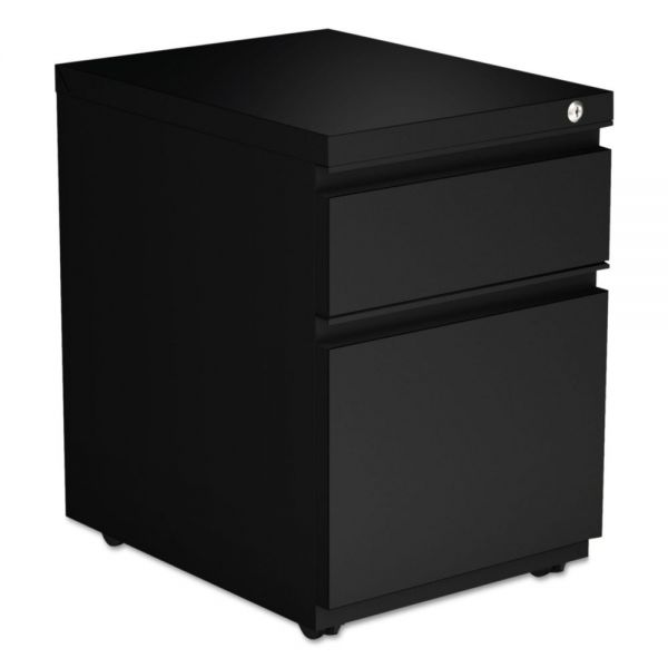 ALEPBBFBL Alera Two-Drawer Metal Pedestal Box File w/Full-Length Pull, 14 7/8w x 19 1/8d, Black