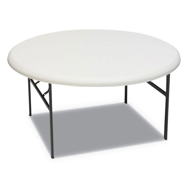ICE65263 Iceberg IndestrucTables Too 1200 Series Resin Folding Table, 60 dia x 29h, Platinum