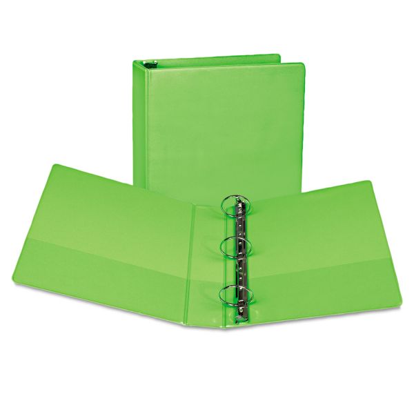 SAMU86678 Samsill Fashion 3-Ring View Binder, 2" Capacity, Round Ring, Lime, 2/Pack