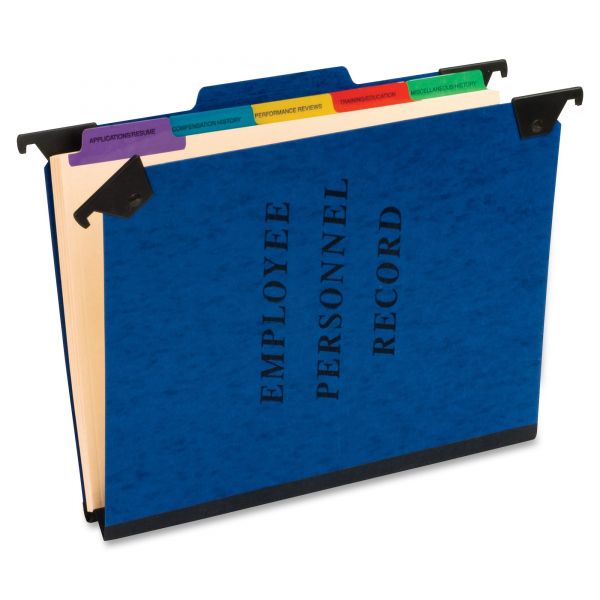 PFXSER2BL Pendaflex Personnel Folders, 1/3 Cut Hanging Top Tab, Letter, Blue