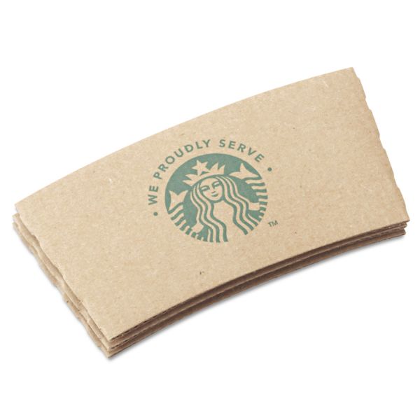 SBK11020575 Starbucks Cup Sleeves, For 12/16/20 oz Hot Cups, Kraft, 1380/Carton