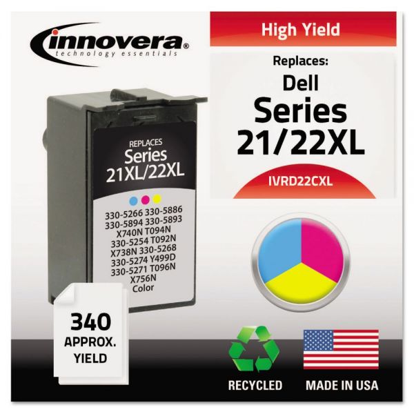 IVRD22CXL Innovera Remanufactured 330-5266 (21XL/22XL) High-Yield Ink, Tri-Color
