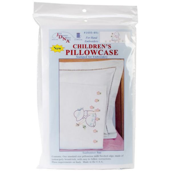 NOTM359369 Jack Dempsey Children's Stamped Pillowcase W/White Perle Edge