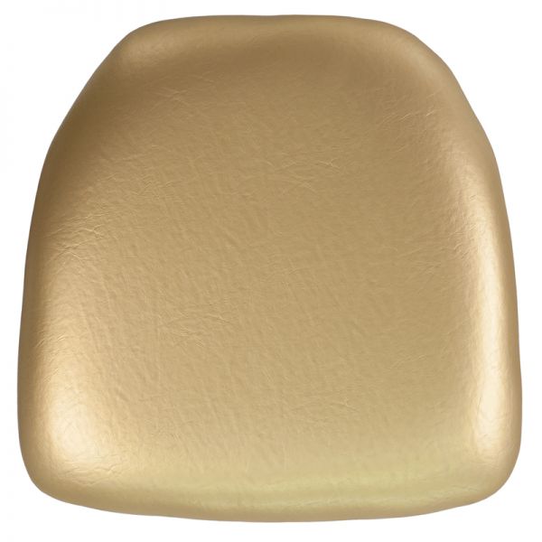 FHFBHGOLDHARDVYLGG Flash Furniture Hard Gold Vinyl Chiavari Chair Cushion
