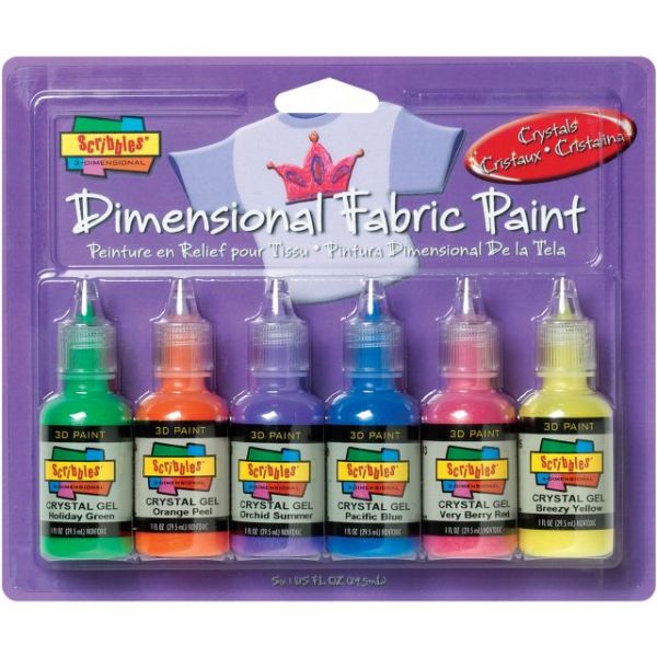 NOTM359457 Scribbles 3d Fabric Paints 1oz 6/Pkg