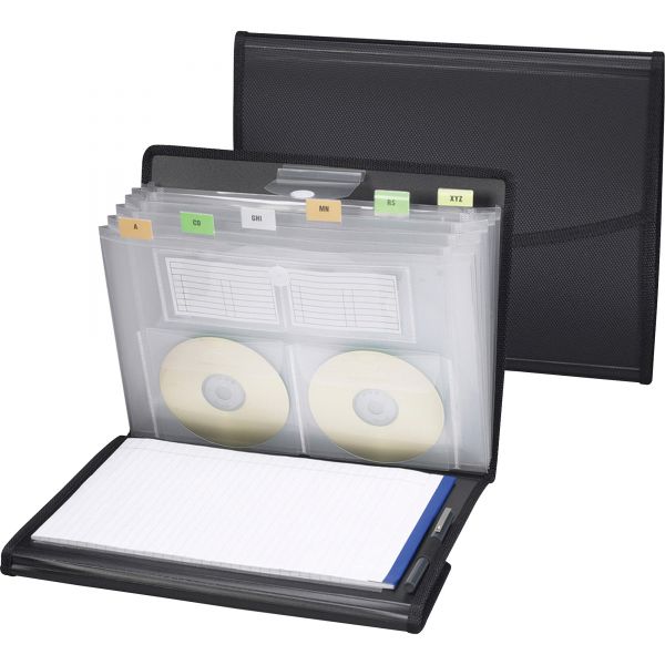 SMD85830 Smead 85830 Black Poly Pro Series II Pad Folio with Expanding File