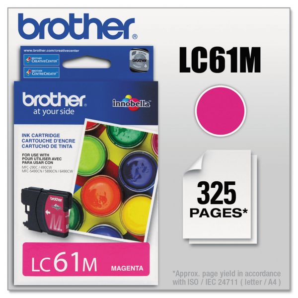 BRTLC61M Brother LC61M Innobella Ink, Magenta