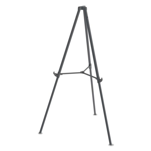 BVCFLX11404 MasterVision Quantum Heavy Duty Display Easel, 35.62" - 61.22"H, Plastic, Black