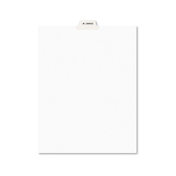 AVE12386 Avery Avery-Style Preprinted Legal Bottom Tab Dividers, Exhibit M, Letter, 25/Pack