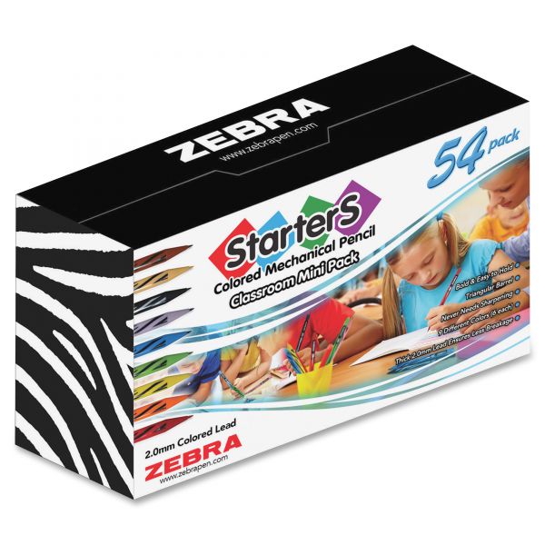 ZEB56602 Zebra Pen 54-pc Cadoozles Starters Mech. Pencil Set