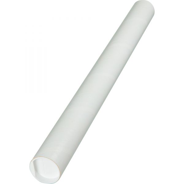 QUA46007 Quality Park White Mailing Tubes, 18l x 2dia, White, 25/Carton