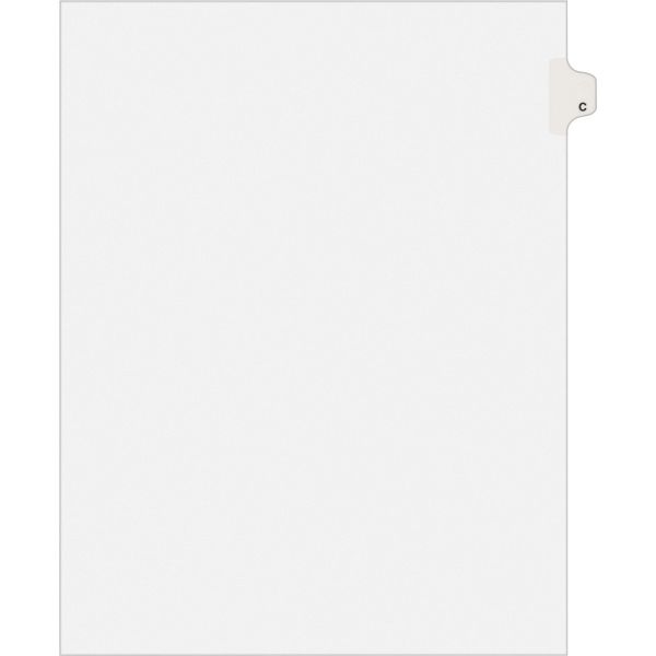 AVE01403 Avery-Style Legal Exhibit Side Tab Dividers, 1-Tab, Title C, Ltr, White, 25/PK