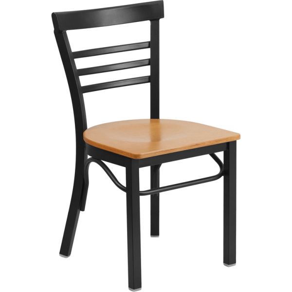 FHFXUDG6Q6B1LADNATWGG Flash Furniture HERCULES Series Ladder Back Restaurant Chair