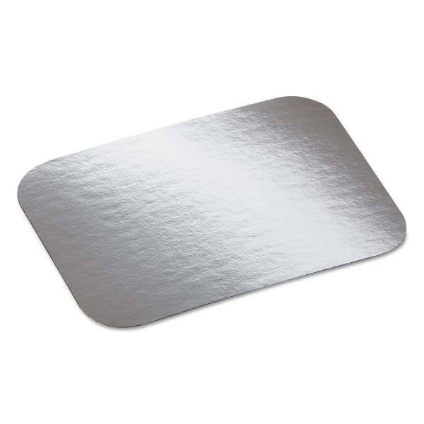 HFA2060L Handi-Foil of America Laminated Board Lid, Aluminum/Paper, 7 x 5, 500/Carton