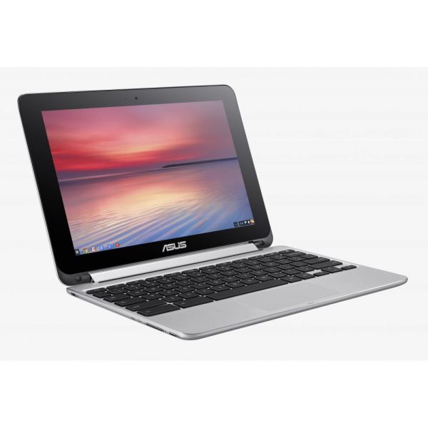 SYNX4213569 Asus Chromebook Flip C100PA-DB02 10.1" Touchscreen (In-plane Switching (IPS) Technology) 2 in 1 Netbook - Rockchip Cortex A17 RK3288 Quad-core (4 Core) 1.80 GHz - Convertible - Silver