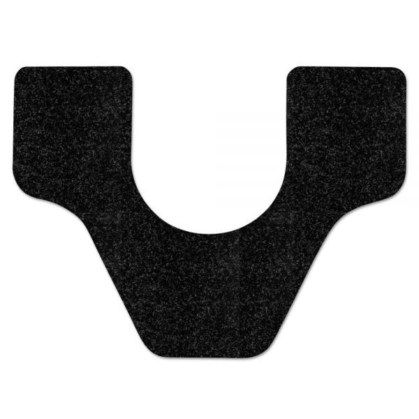 WIKC20001BL4 WizKid Antimicrobial Floor Mat, Commode, 27 x 25, Black, 28/Carton