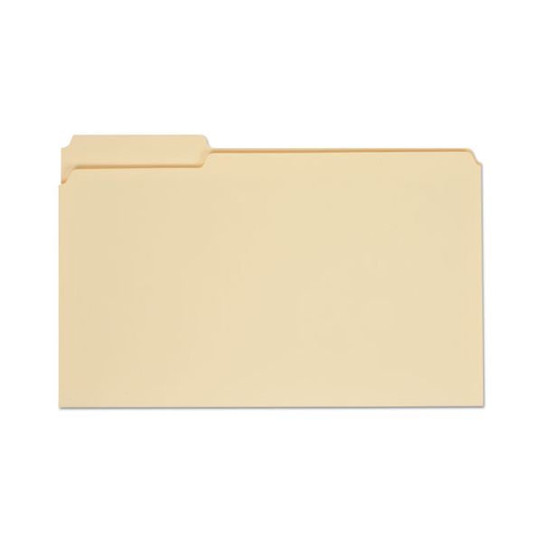 UNV15121 Universal File Folders, 1/3 Cut First Positions, One-Ply Top Tab, Legal, Manila, 100/Box