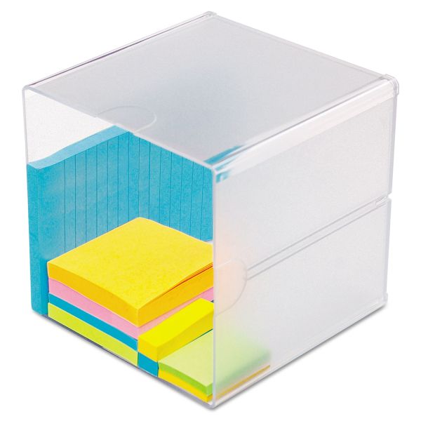 DEF350401 deflecto Desk Cube, Clear Plastic, 6 x 6 x 6