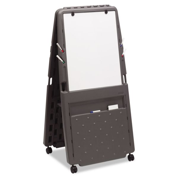 ICE30237 Iceberg Presentation Flipchart Easel With Dry Erase Surface, Resin, 33x28x73, Charcoal