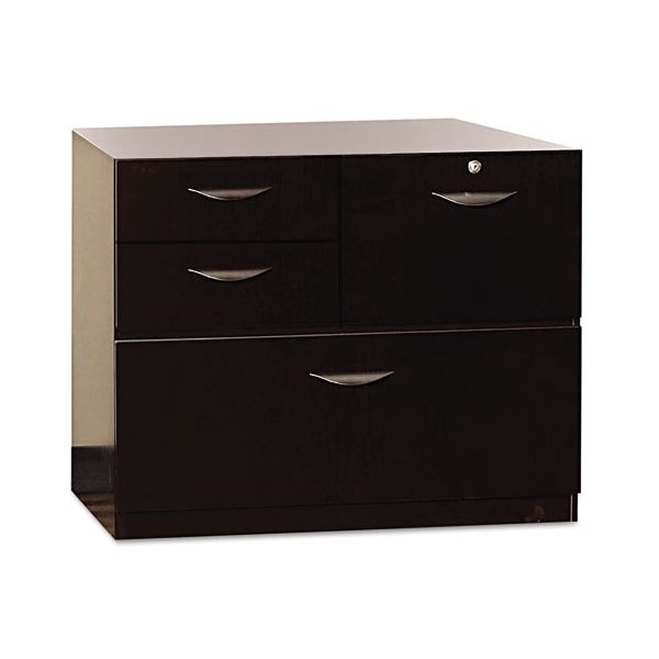 MLNMMPSU1930ESP Mayline Mira Series Veneer Multipurpose Storage Unit, 30w x 19d x 27-3/4h, Espresso