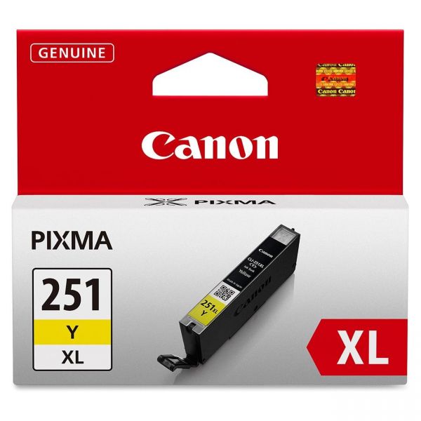 CNMCLI251XLY Canon CLI-251XLY Yellow High Yield Ink Cartridge (6451B001)
