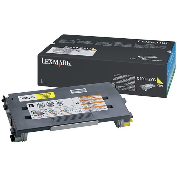 LEXC500H2YG Lexmark C500H2YG Toner, 3000 Page-Yield, Yellow