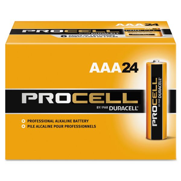 DURPC2400BKD Duracell Procell Alkaline Batteries, AAA, 24/Box