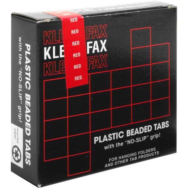KLFKLE01426 Kleer-Fax Hanging Folder Plastic Beaded Tabs