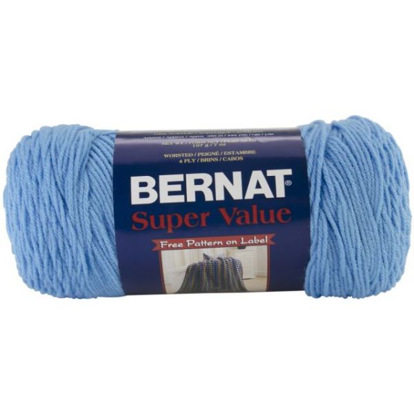 NOTM061519 Bernat Super Value Yarn - Hot Blue
