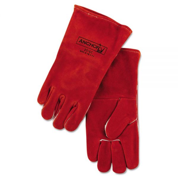 ANR20GC Anchor Brand 20GC Welding Gloves, Split Cowhide, 4in Cuff, Large