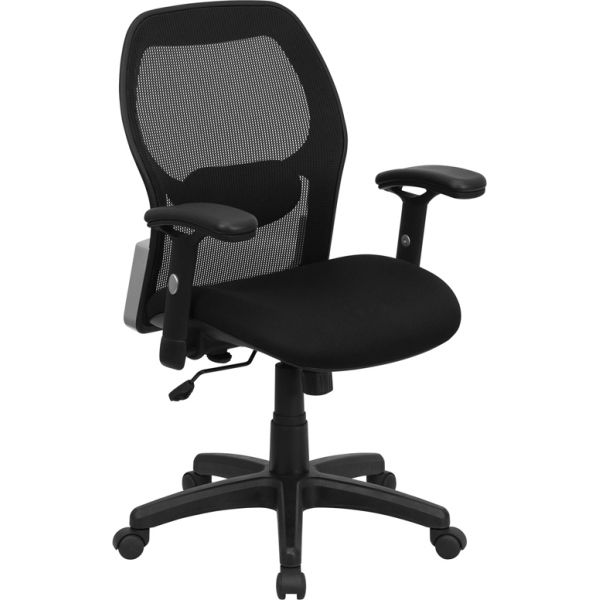 FHFLFW42BGG Flash Furniture Mid-Back Super Mesh Office Chair