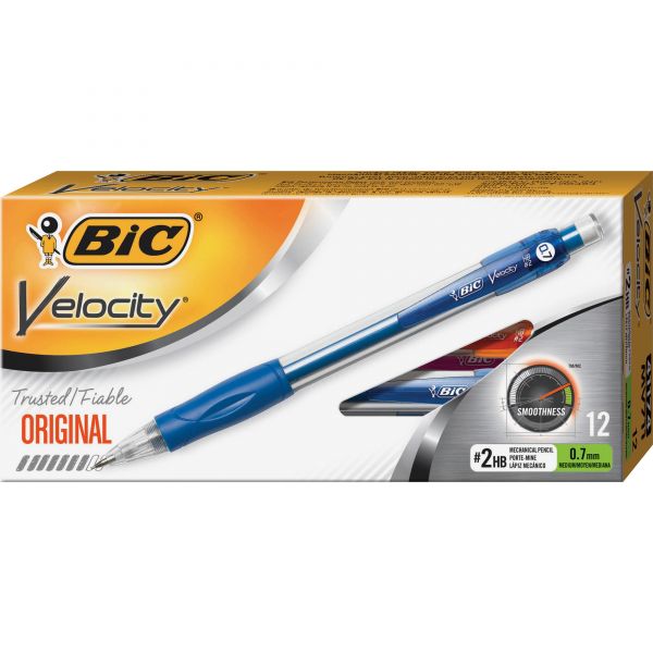 BICMV711BK BIC Velocity Original Mechanical Pencil, .7mm, Blue