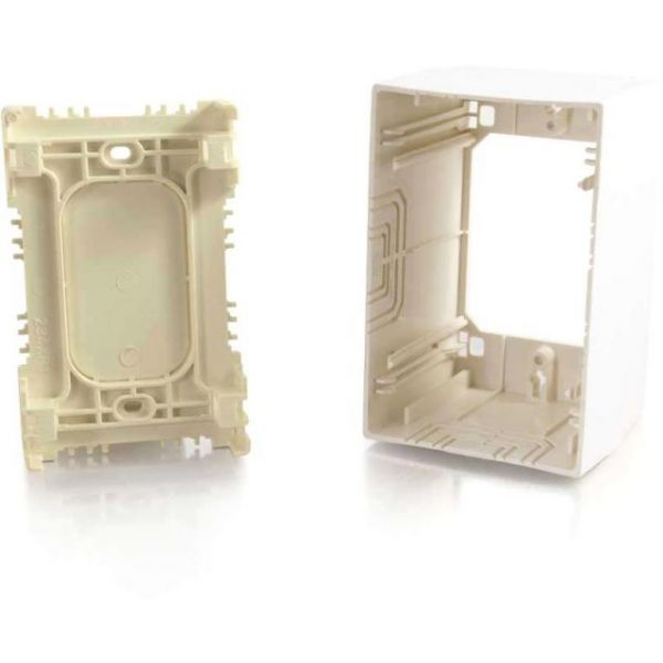 SYNX2658403 C2G Single Gang Extra Deep Junction Box White