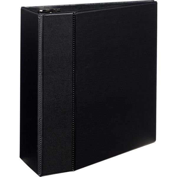 AVE07901 Avery Durable 3-Ring Binder with Two Booster EZD Rings, 5" Capacity, Black