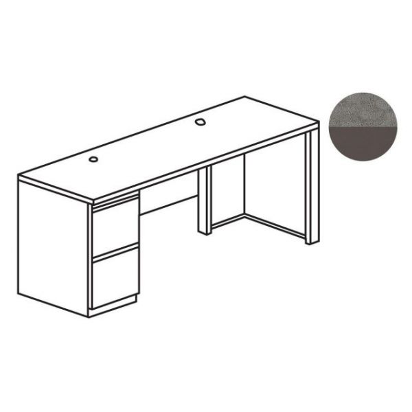 MLNC1173WSPMTN Mayline Corsica Single Pedestal Computer Desk