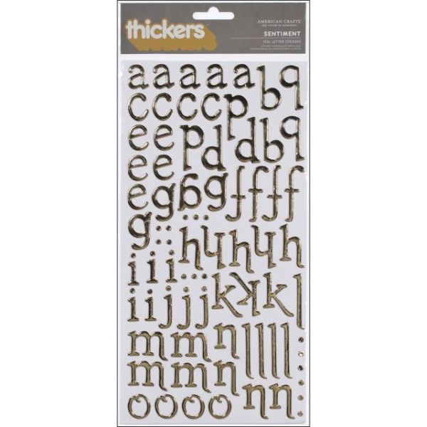 NOTM201138 Thickers Foil Stickers 6"X11" Sheets 2/Pkg