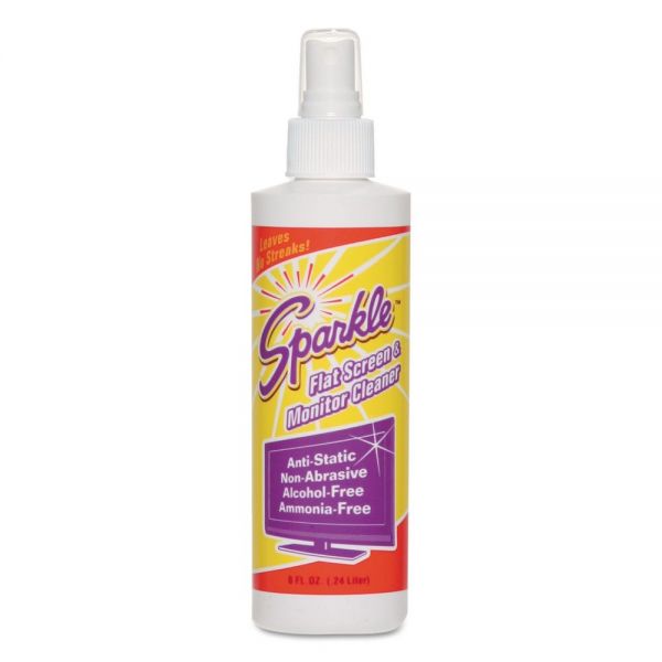 FUN50108 Sparkle Flat Screen & Monitor Cleaner, Pleasant Scent, 8 oz Bottle
