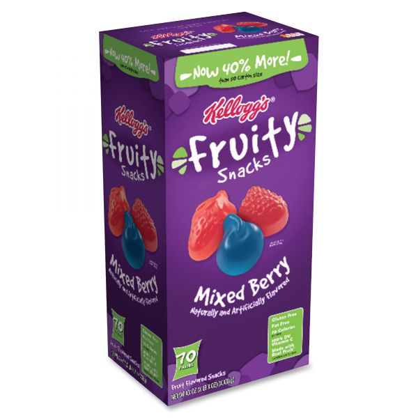 KEB11050 Kellogg's Fruity Snacks, Mixed Berry, 0.7 oz Bag, 70/Carton
