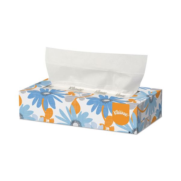 KCC21606CT Kleenex White Facial Tissue, 2-Ply, Pop-Up Box, 125 Sheets, 48/Carton