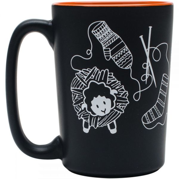 NOTM346660 Knit Happy Scribbles Mug 10oz