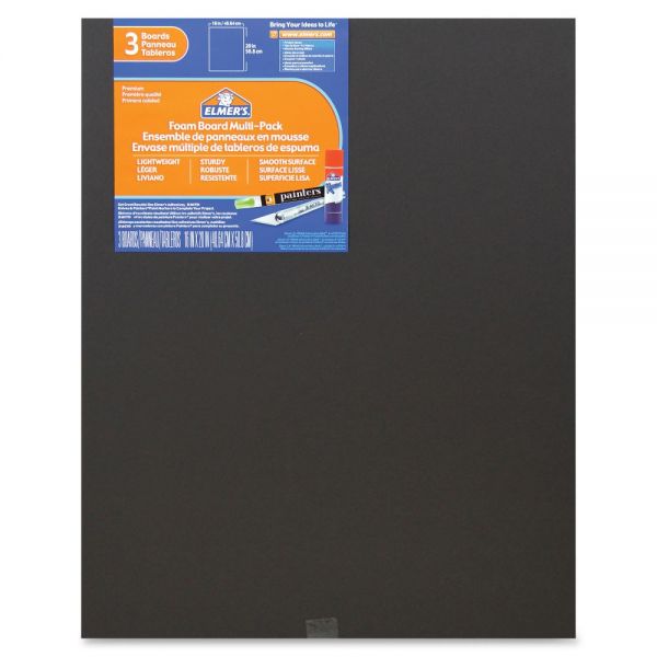 EPI950025 Elmer's 3-pack Black Foam Boards