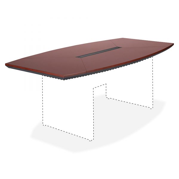 MLNCT72CRY Tiffany Industries Corsica Boat Shape Conference Table Top, 72w x 36d, Sierra Cherry