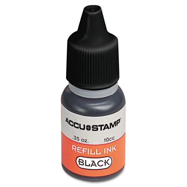 COS090684 COSCO ACCU-STAMP Gel Ink Refill, Black, 0.35 oz Bottle
