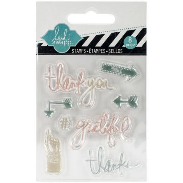 NOTM109079 Heidi Swapp Mixed Media Clear Mini Stamps 3"X3.5"