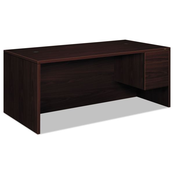 HON10585RNN HON 10500 Series Large "L" or "U" Right 3/4-Height Ped Desk, 72w x 36d, Mahogany