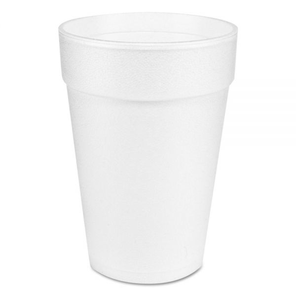 DCC14J12 Dart Large Foam Drink Cup, 14 oz, Hot/Cold, White, 25/Bag, 40 Bags/Carton