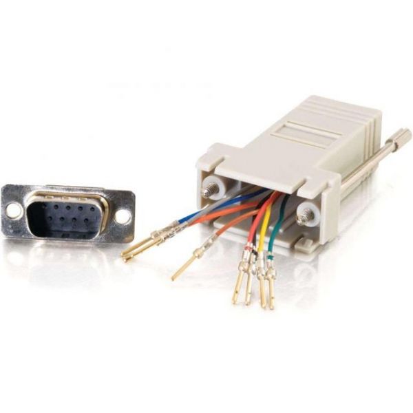 SYNX2006401 C2G RJ45 to DB9 Male Modular Adapter - Gray