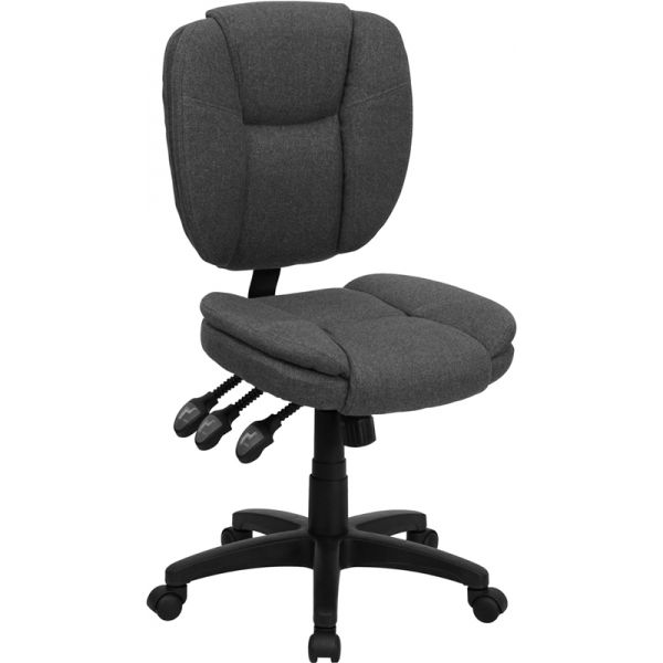 FHFGO930FGYGG Flash Furniture Mid-Back Multi-Functional Ergonomic Task Chair